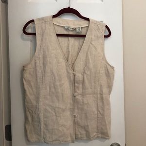 Orvis 100% linen vest